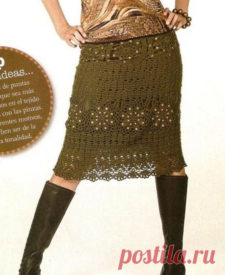 Ажурная юбка с цветочными мотивами. | Все о рукоделии: схемы, мастер классы, идеи на сайте labhousehold.com