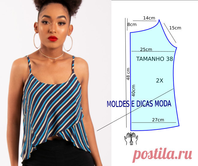 Como Fazer Regata Feminina | Moldes Dicas Moda De forma simples vou descrever como fazer regata feminina passo a passo. Analise de forma detalhada a ilustração do modelo.