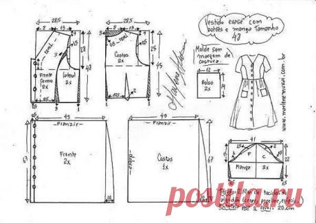 Выкройка платья на пуговицах (Шитье и крой) – Журнал Вдохновение Рукодельницы
