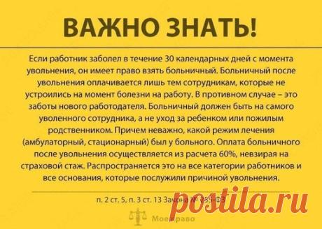 Ваши права во время больничных, отпуска и не только. Важно знать!