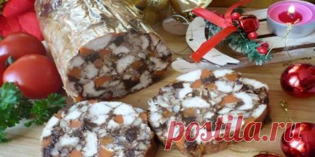 Куриный рулет "Новогодний фейерверк".