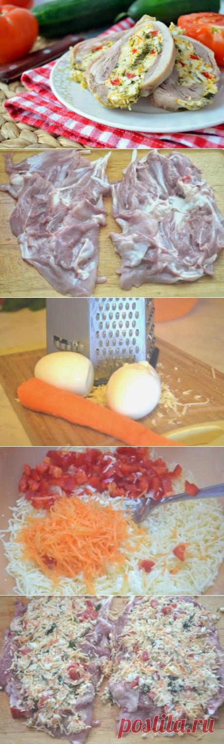 Домашние куриные рулеты (колбаски) с начинкой