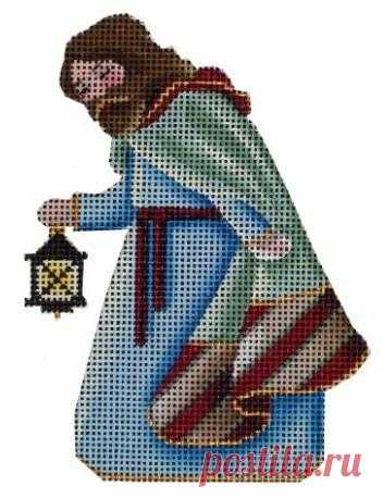 Nativity Basket - Joseph – Needlepoint.Com