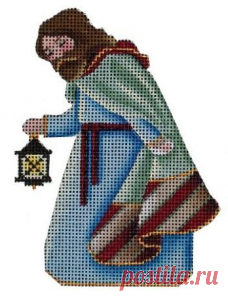 Nativity Basket - Joseph – Needlepoint.Com