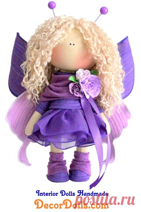 Butterfly Art Doll, Fabric Tilda Doll, Soft Cloth Doll, Art Rag Nursery Doll by Olga P Hello, dear visitors!This is unique handmade cloth doll created by master Olga Ponomareva (Kazan, Russia). Doll is made BY ORDER. Order production time is 14 - 21 days. FREE SHIPPING TO ANY COUNTRY.Doll is 30 cm (11.8 inch) tall and made of BEST quality materials.You can order almost any changes in this doll: - hair st