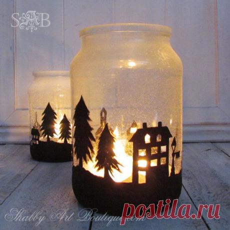 Сказочный зимний город в банке• МАМИН ГРАД- образовательный портал