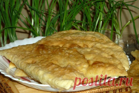 Чебуреки с двумя начинками — Домашняя кулинария