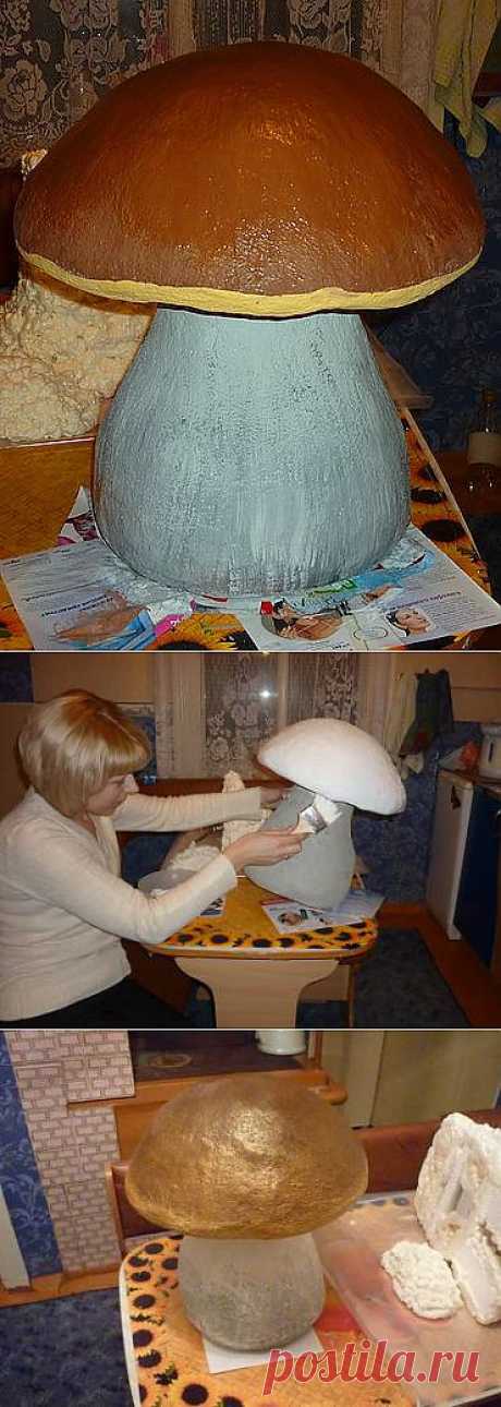 Грибы для дачи из монтажной пены.