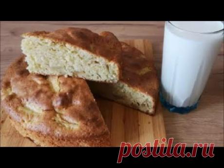 Яблочный пирог на сливках НЕЖНОСТЬ Рецепт вкусного пирога