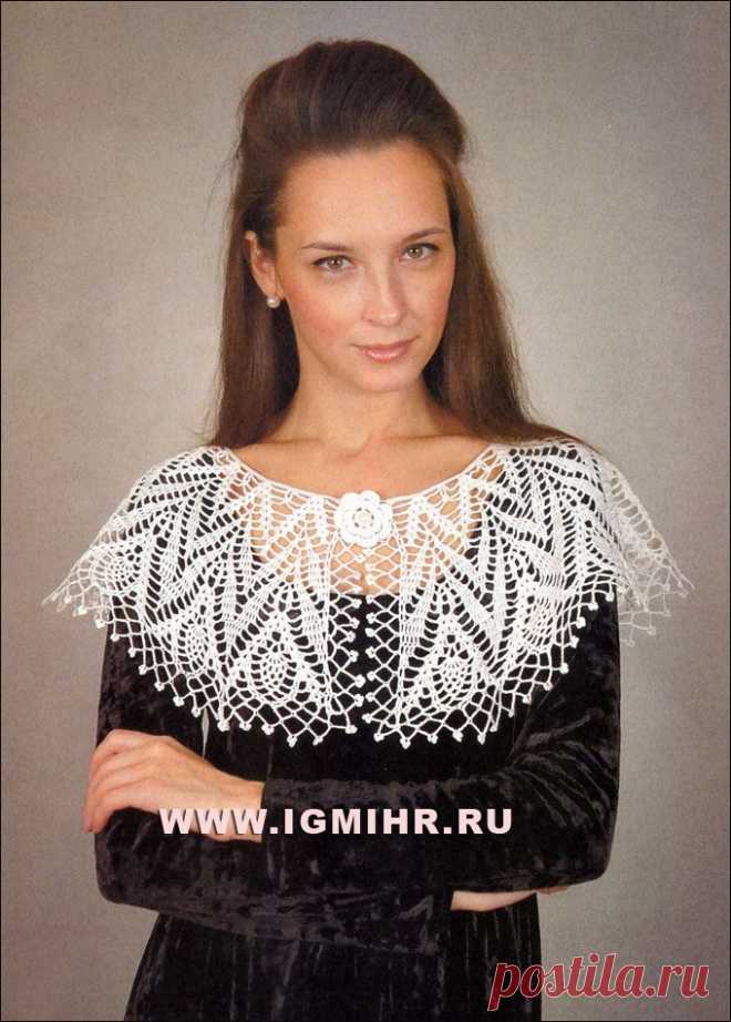 Современная романтика! Ажурная пелерина. Крючок
