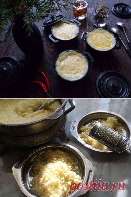 Кукурузная каша запеченная под сыром