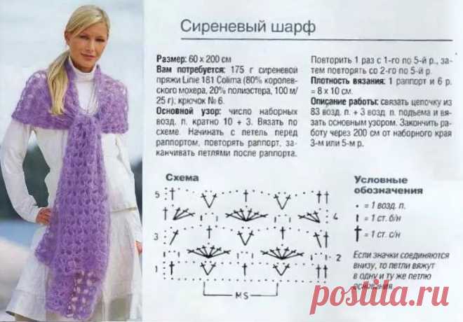 Двусторонние ажурные узоры спицами и крючком для шарфов и палантинов… Нереально красиво! » Sam-Sdelay.RU – Сделай сам!