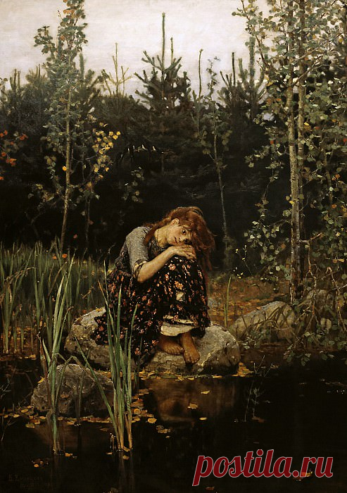 Алёнушка. 1881. Холст, масло (картина) — Виктор Васнецов