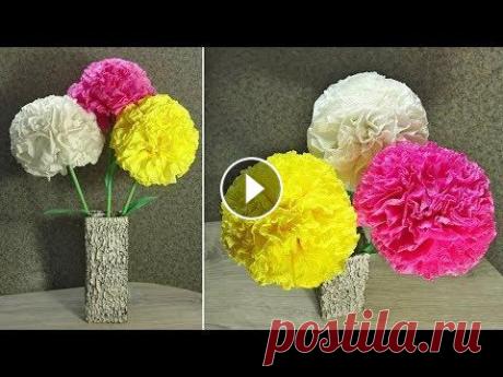 Как сделать цветы из салфеток. Цветы своими руками Посмотрите, как сделать цветы из салфеток. Цветы своими руками делать очень интересно и не сложно. Получились красивые и большие цветы. Можно сделать ...