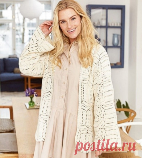 Кардиган с широкими рукавами