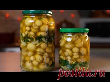 Это очень вкусно. Маринованные шампиньоны. Быстрый рецепт.