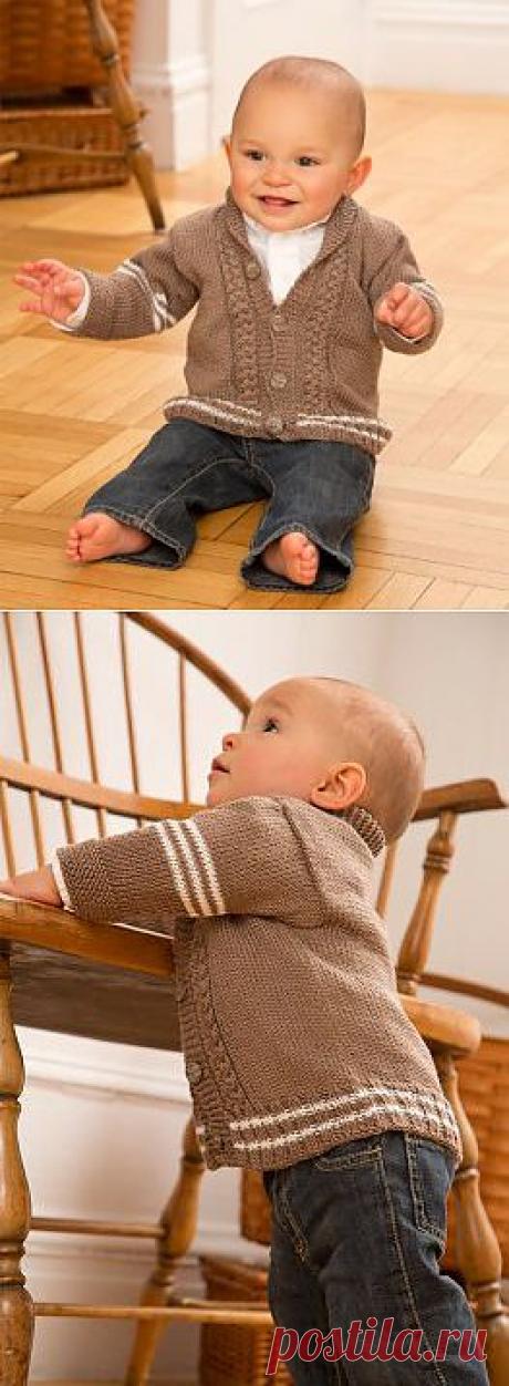 Вязание детского кардигана спицами от Cathy Payson
(кофта, кочточка жакет, кардиган)