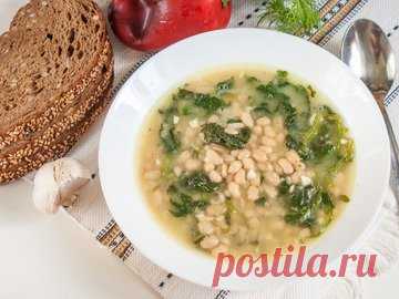 Фасолевый суп со шпинатом - простой и вкусный рецепт с пошаговыми фото