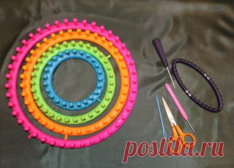 Учимся вязать на луме (Loom knitting). Урок первый: лицевые петли