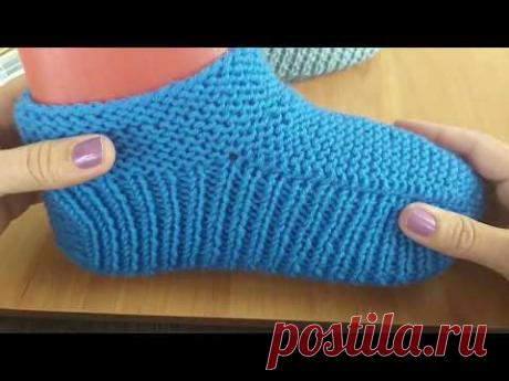 СЛЕДКИ ДЛЯ МУЖЧИН без швов на 2 спицах. Вязание спицами.