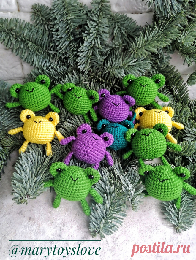 PDF Лягушка Желейка крючком. FREE crochet pattern; Аmigurumi toy patterns. Амигуруми схемы и описания на русском. Вязаные игрушки и поделки своими руками #amimore - маленький лягушонок, лягушка брелок.