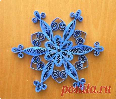 Снежинки в технике квиллинг — Сделай сам, идеи для творчества - DIY Ideas