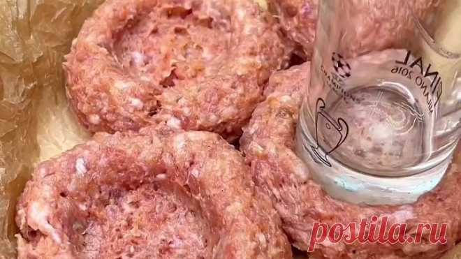Мясные гнёзда с грибной начинкой