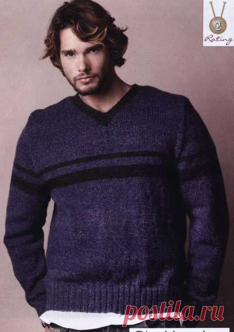 Вязание для мужчин джемпера Man’s V Neck Jumper