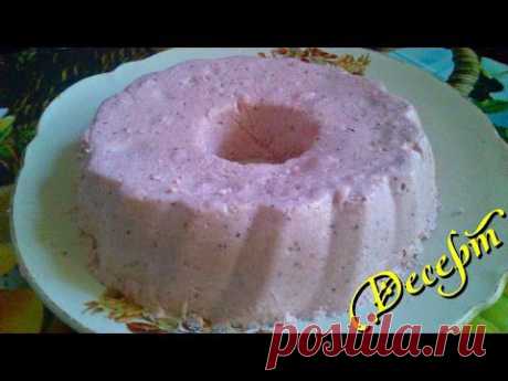 Десерт из замороженной клубники и творога