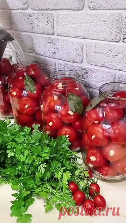 Сладкие помидоры с чесноком на зиму. Это мой любимый рецепт