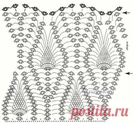 Платьице пляжное Розочка. Работа Валентины Литвиновой - вязание крючком на kru4ok.ru