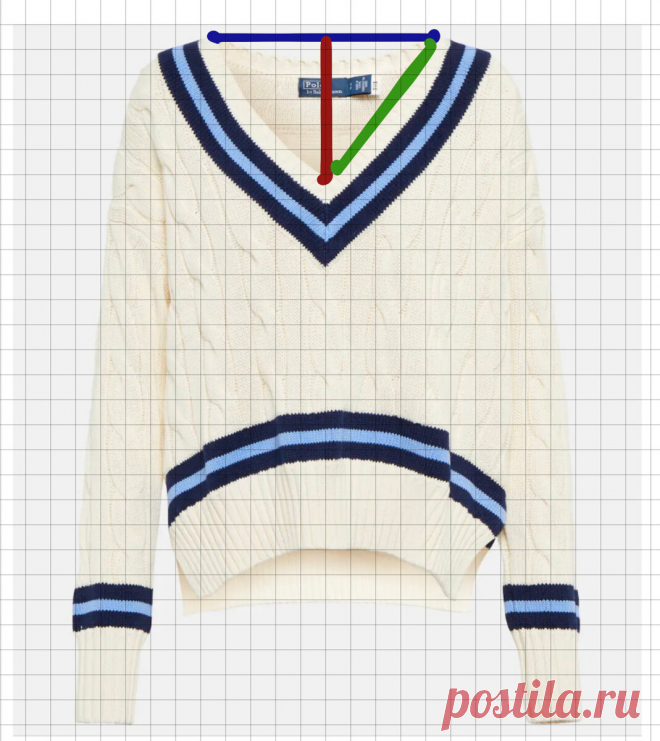 V-горловина в вязаных моделях | Ольга Кондратьева (WickedLynx) | Дзен
