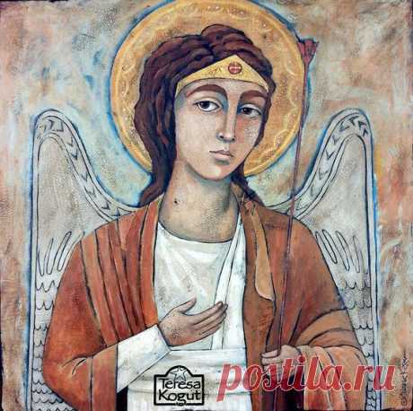Decoración de pared | Arte de pared | El Arcángel | impresión 8 x 10 | Teresa Kogut ¿Quién no quiere este protector que vela por ellos y sus seres queridos?  Aquí está la oración por el Michael el Arcángel: St Michael, Arcángel, defiéndenos en la batalla. Ser nuestra defensa contra la perversidad y asechanzas del demonio. Puede Dios reprenderlo, oramos con humildad; y tú, O