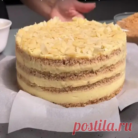 Нереально вкусный ореховый торт с пломбирным кремом. Вкусно и просто к чаю - В кастрюльке - Медиаплатформа МирТесен