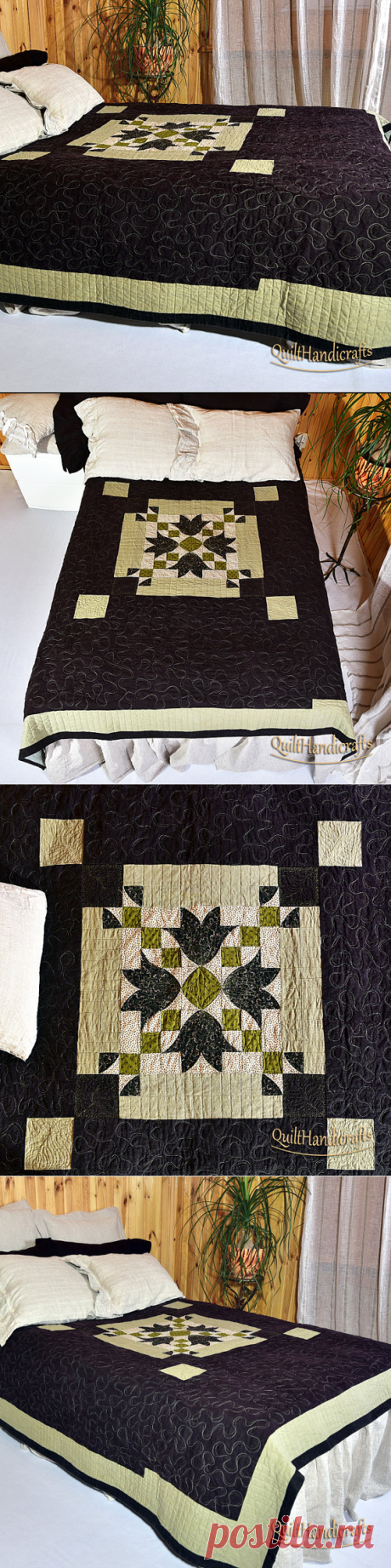 Flax King size quilts Flax quilted bedspread by QuiltHandicrafts