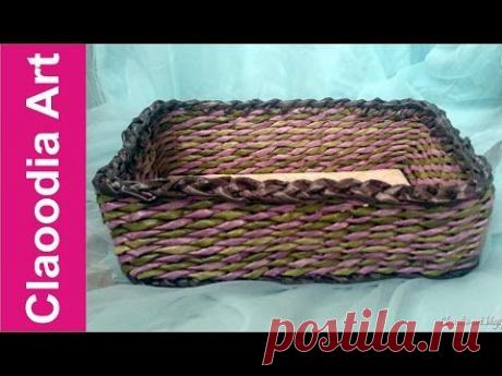 Jak zrobić prostokątny koszyk z papierowej wikliny? [basket, paper wicker]