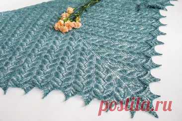 Ravelry: узор шаль «Морская ива» от Дениз Бартельс