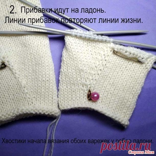 МК в фотографиях. Варежки с пальцем индийским клином - Вязание - Страна Мам