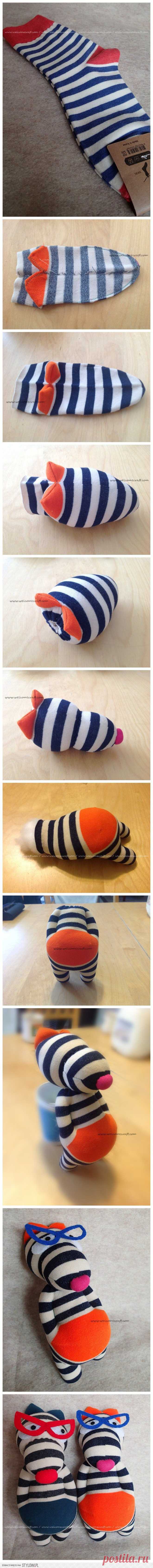 прикольная игрушка из носков