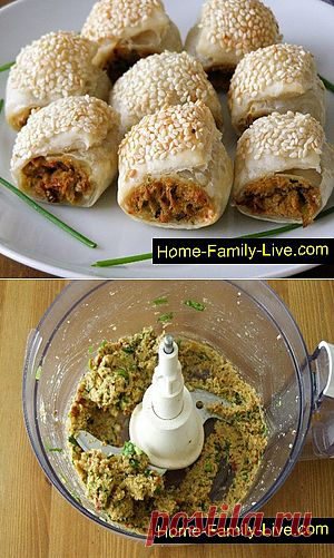 Кулинарные рецепты Рулеты из слоеного теста с курицей &raquo; Кулинарные рецепты