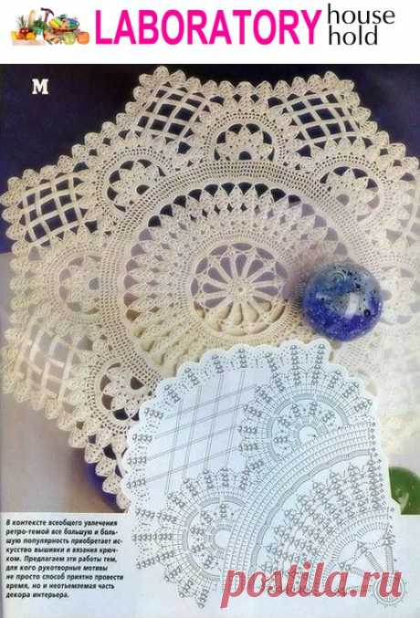 Openwork napkin with their hands. Pattern crocheted napkins | Все о рукоделии: схемы, мастер классы, идеи на сайте labhousehold.com