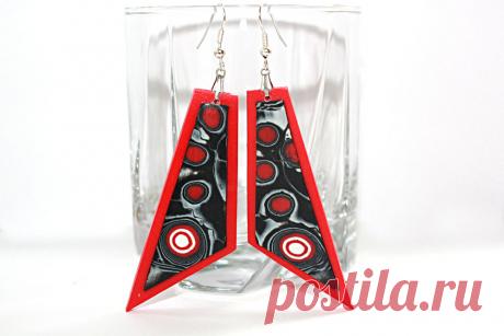 Сережки из полимерной глины в технике Мокуме гане — мастер класс