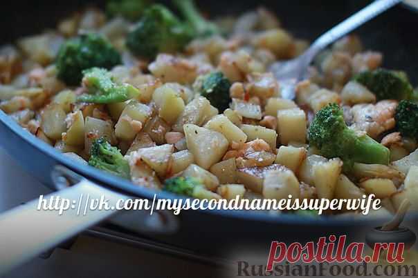 Рецепт: Консервированная рыба с овощами (рецепт быстрого ужина) на RussianFood.com
