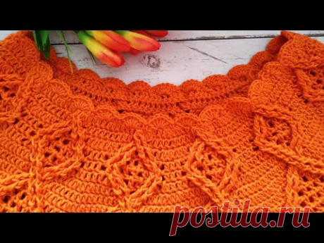 #вязаниекрючком ТОП с КРУГЛОЙ КОКЕТКОЙ КРЮЧКОМ / НОВЫЙ ПРОЦЕСС