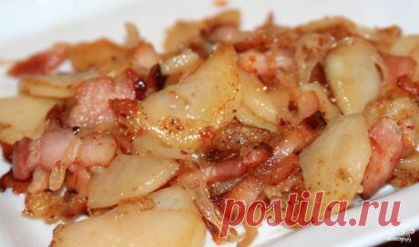 Картошка с салом в микроволновке - рецепт с фото на Повар.ру