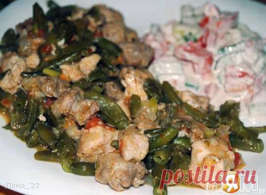 Гуляш со стручковой фасолью (по-гречески) - Рецепт с пошаговыми фотографиями - Ням.ру