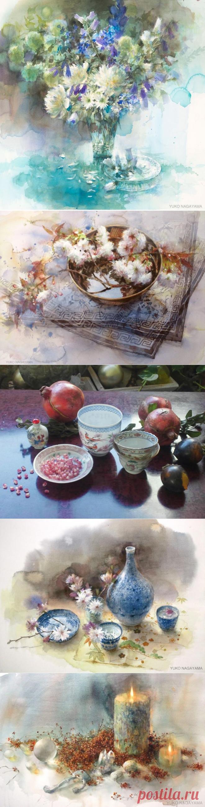 Японская акварелистка Юко Нагаяма (Yuko Nagayama)