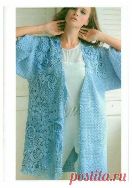 5 великолепных вязаных кардиганов. Ирландское кружево | Только handmade | Яндекс Дзен