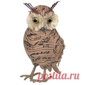Замечательная идея! Совы из мешковины. Мастер классы.