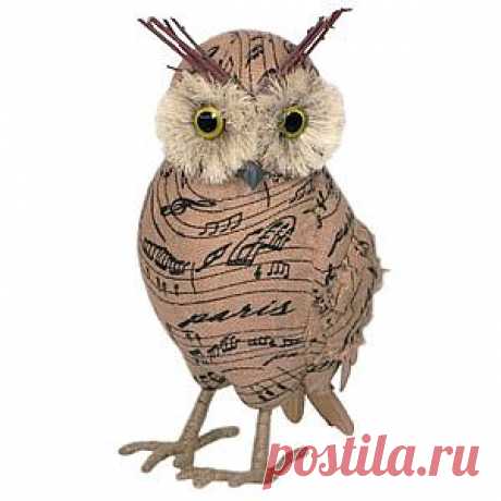 Замечательная идея! Совы из мешковины. Мастер классы.